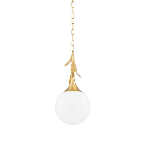 Victoria Mini Pendant in Vintage Gold Leaf by Hudson Valley Lighting