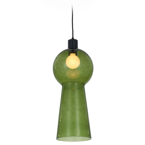 Kalco Lighting Cores Matte Black Mini-Pendant Light with Bell Shade