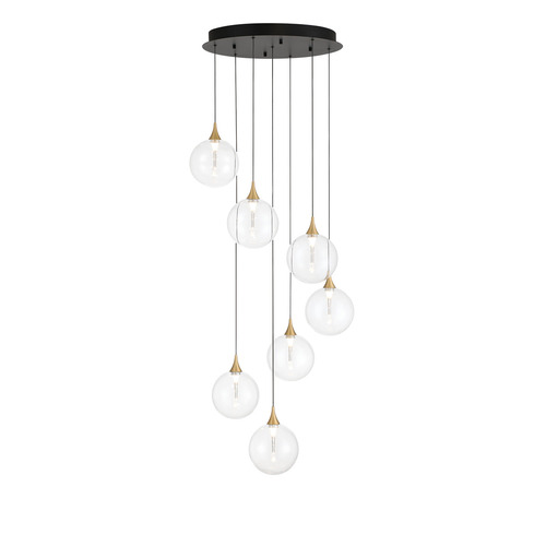 Lissa 7-Light Multi-Light LED Pendant in Gold by Eurofase Lighting