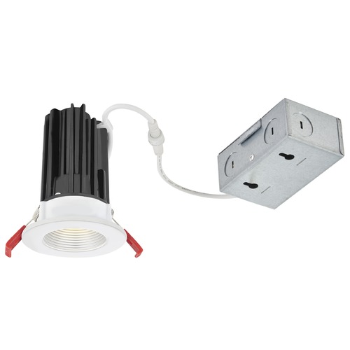 Recesso Lighting by Dolan Designs 2'' LED Canless 15W White/Spun Nickel Recessed Downlight 2700K 24Deg IC Rated By Recesso RL02-15W24-27-W/SN BAFFLE TRM