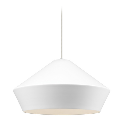 Visual Comfort Modern Collection Brummel Pendant in Nickel & White by Visual Comfort Modern 700TDBMLGPWS