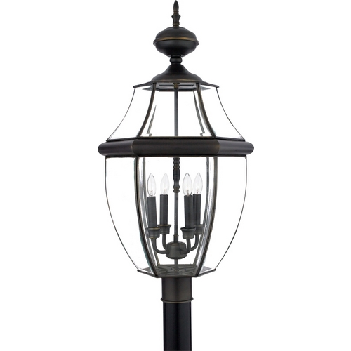 Newbury Post Light in Medici Bronze by Quoizel Lighting