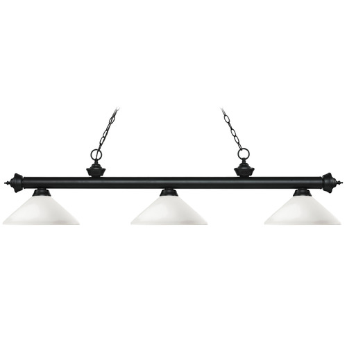 Riviera Matte Black Billiard Light by Z-Lite