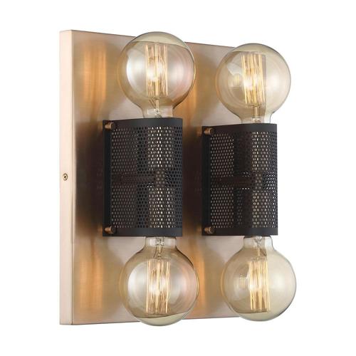 Nuvo Lighting Passage Copper Brushed Brass & Black Sconce by Nuvo Lighting 60/6663