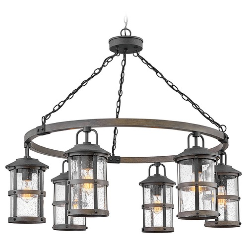 Lakehouse 12V Medium Chandelier in Aged Zinc by Hinkley Lighting