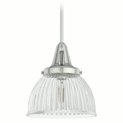 Hunter Fan Company Cypress Grove Brushed Nickel Mini-Pendant Light with Bowl / Dome Shade