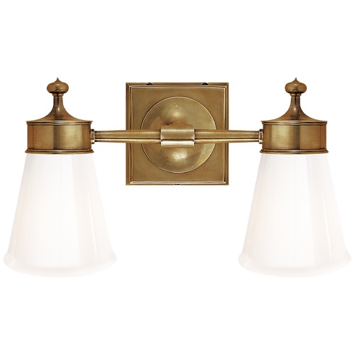 Visual Comfort Signature Collection Studio VC Siena Double Sconce in Antique Brass by Visual Comfort Signature SS2002HABWG