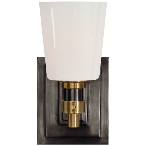 Visual Comfort Signature Collection Thomas OBrien Bryant Bath Sconce in Bronze & Brass by Visual Comfort Signature TOB2152BZHABWG