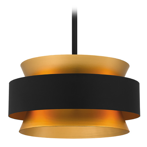 Hagley 15-Inch Pendant in Earth Black by Quoizel Lighting