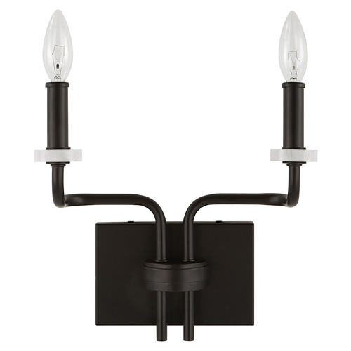 Uttermost Lighting The Uttermost Company Kalizma Home Ebony Elegance Matte Black & White Marble Bobesche Sconce 22551