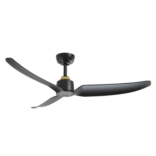 Kuzco Lighting Hugo Brushed Gold & Matte Black Ceiling Fan Without Light