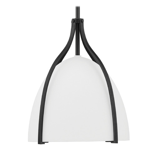 Hunter Fan Company Arcelia Matte Black Pendant Light with Bowl / Dome Shade