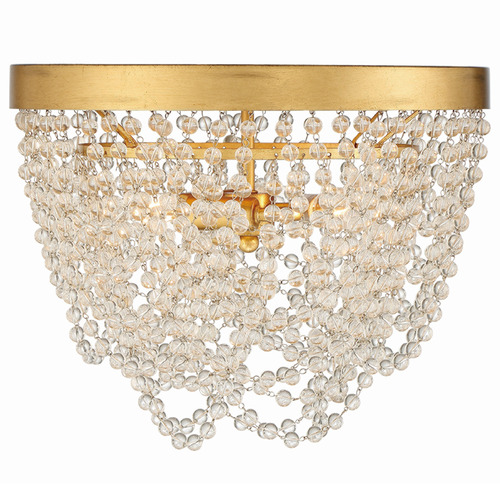 Crystorama Lighting Crystorama Lighting Fiona Antique Gold Flushmount Light FIO-A9103-GA-CL