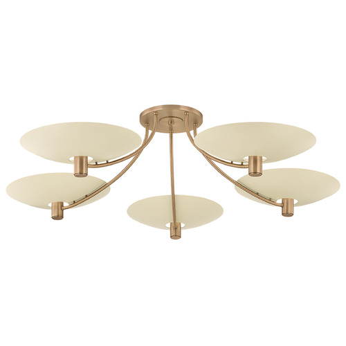 Troy Lighting Wolfe Patina Brass LED Semi-Flushmount Light