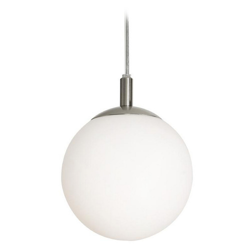 Afx Lighting Loretto Satin Nickel Mini-Pendant Light with Globe Shade