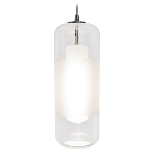 AFX Lighting Afx Lighting Hermosa Satin Nickel LED Mini-Pendant Light with Cylindrical Shade HRP1000L30D2SNCL