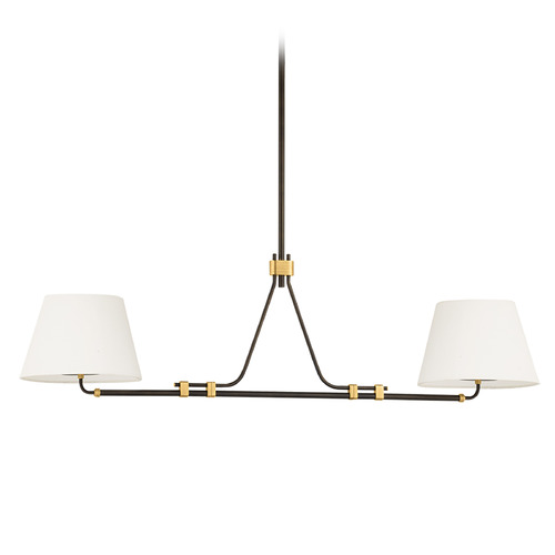 Hudson Valley Crown Heights 52-inch Linear Pendant - Aged Brass/Bronze