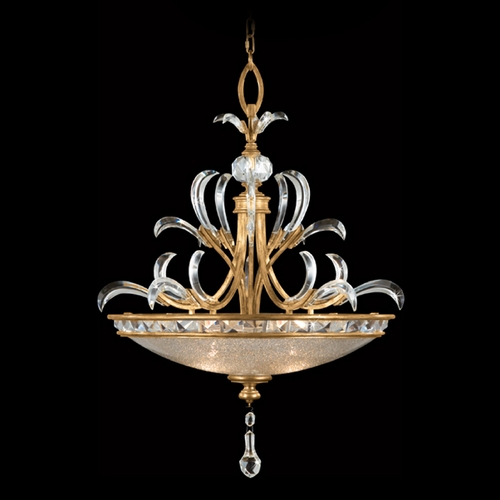 Fine Art Lamps Beveled Arcs Gold Leaf Pendant Light