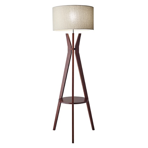 62.25 Kona Mid-century Modern Tripod Floor Lamp With Drum Shade