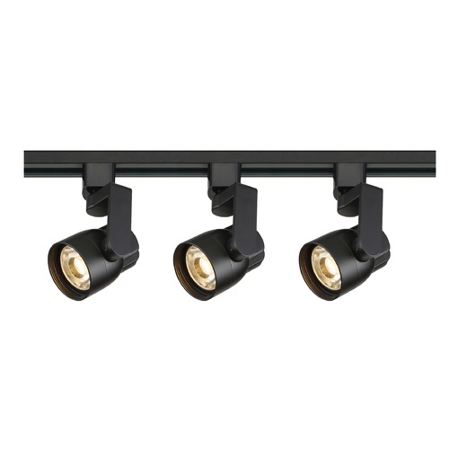 LED Track Light Kit H-Track Black 3000K by Nuvo Lighting