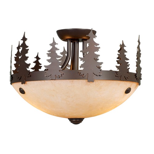 Yosemite Burnished Bronze Semi-Flush Mount by Vaxcel Lighting