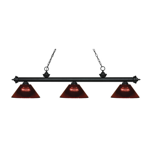 Riviera Matte Black Billiard Light by Z-Lite