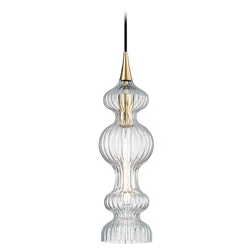 Hudson Valley Lighting Pomfret Aged Brass Pendant by Hudson Valley Lighting 1600-AGB-CL