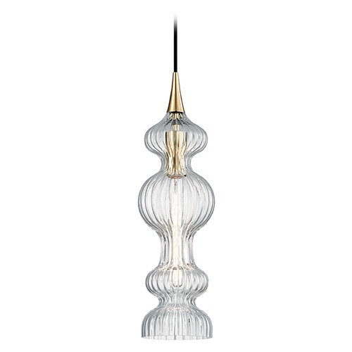 Pomfret Aged Brass Pendant by Hudson Valley Lighting