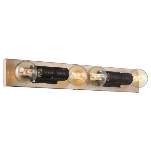 Nuvo Lighting Satco Lighting Passage Copper Brushed Brass / Black Vertical Bathroom Light 60/6664