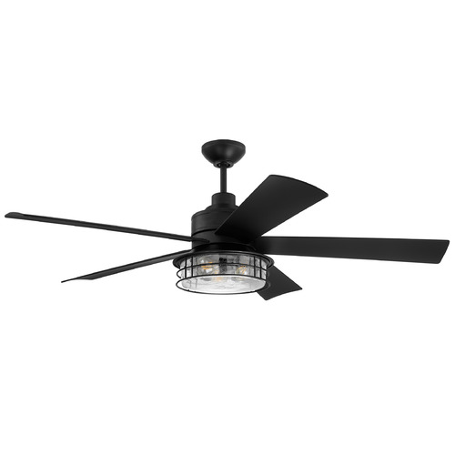 Garrick 56-Inch Wet LED Fan in Flat Black by Craftmade Lighting
