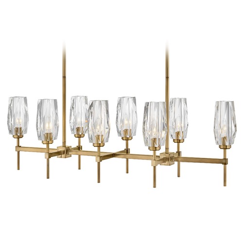 Hinkley Ana 8-Light Linear Chandelier in Heritage Brass by Hinkley Lighting 38256HB