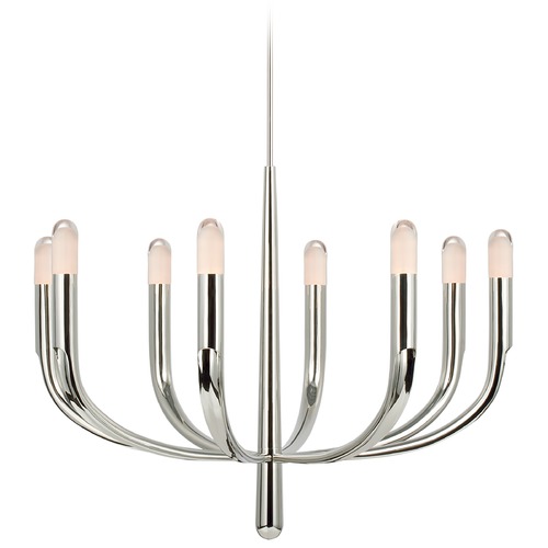 Visual Comfort Signature Collection Kelly Wearstler Verso Large Chandelier in Nickel by Visual Comfort Signature KW5747PNCG