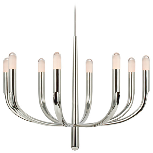 Visual Comfort Signature Collection Kelly Wearstler Verso Large Chandelier in Nickel by Visual Comfort Signature KW5747PNCG