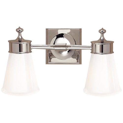 Visual Comfort Signature Collection Studio VC Siena Double Sconce in Polished Nickel by Visual Comfort Signature SS2002PNWG