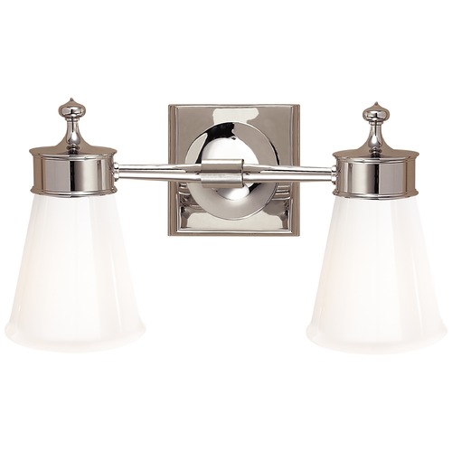 Studio VC Siena Double Sconce in Polished Nickel by Visual Comfort Signature