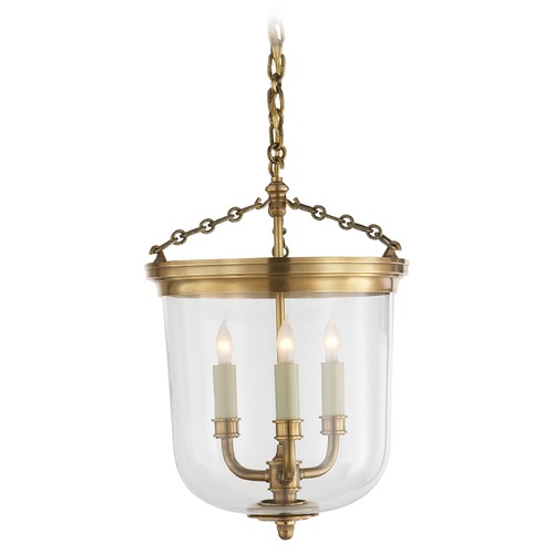 Visual Comfort Signature Collection Thomas OBrien Merchant Lantern in Antique Brass by Visual Comfort Signature TOB5030HAB