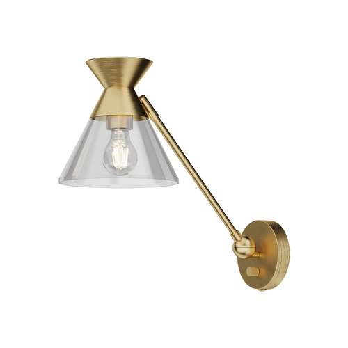 Alora Lighting Mauer Brushed Gold Swing Arm Lamp