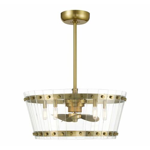 Savoy House Ventari 24-Inch LED Fan DLier Chandelier Fan in Brass by Savoy House 24-FD-8853-322