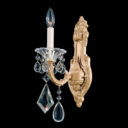 Schonbek Worldwide Lighting La Scala Parchment Gold Sconce