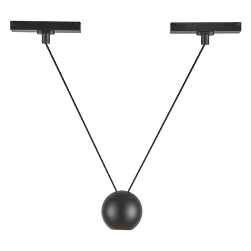 Kuzco Lighting Faria Double Black LED Mini-Pendant Light with Globe Shade