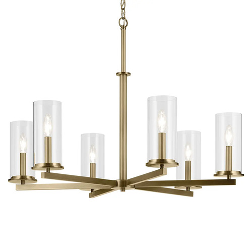 Kichler Lighting Crosby Natural Brass Chandelier