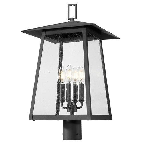 Z-Lite Rainer Black Post Light