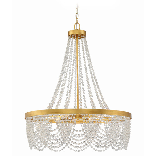 Crystorama Lighting Crystorama Lighting Fiona Antique Gold Chandelier FIO-A9104-GA-CL