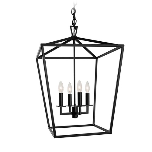 Norwell Lighting Norwell Lighting Cage Matte Black Pendant Light 1081-MB-NG