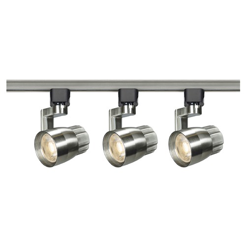 LED Track Light Kit H-Track Brushed Nickel 3000K by Nuvo Lighting