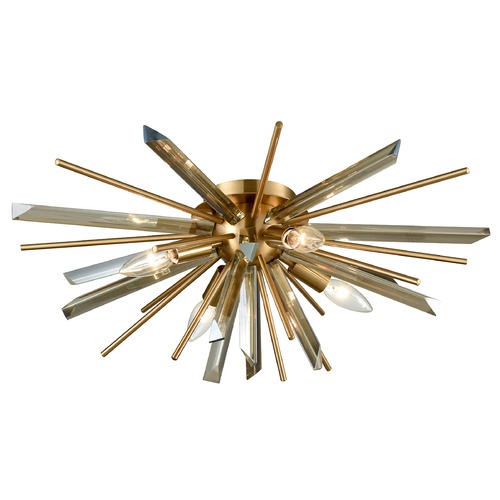 Palisades Ave. Flush Mount in Antique Brass by Avenue Lighting