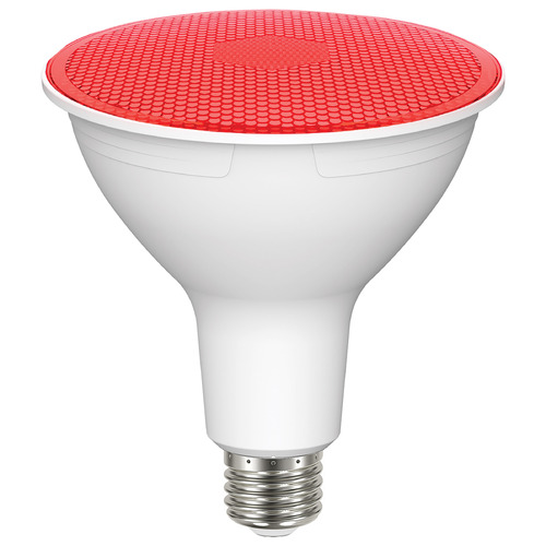 11.5W PAR38 90-Degree LED Light Bulb in Red by Satco Lighting