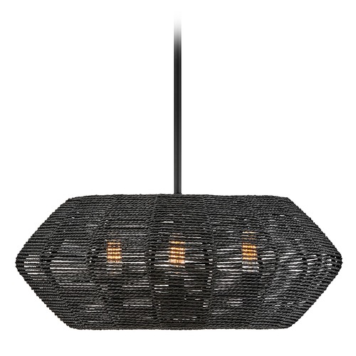 Luca 21.25-Inch 3-Light Pendant in Black by Hinkley Lighting