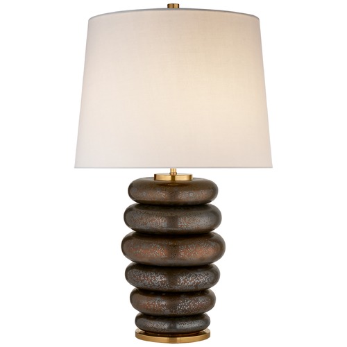 Visual Comfort Signature Collection Kelly Wearstler Phoebe Stacked Lamp in Bronze by Visual Comfort Signature KW3619CBZL