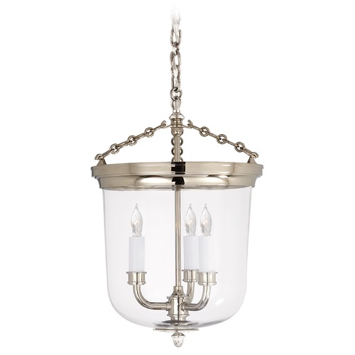 Visual Comfort Signature Collection Thomas OBrien Merchant Lantern in Polished Nickel by Visual Comfort Signature TOB5030PN